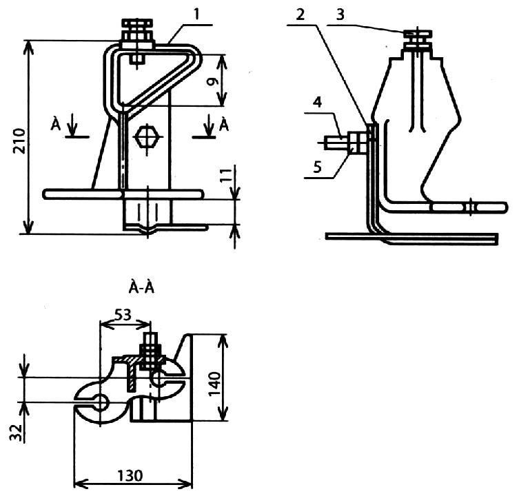 Стойка сочлененного прямого фиксатора КС-115 Стойка сочлененного прямого фиксатора КС-115
