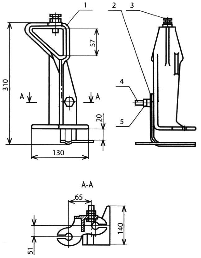 Стойка сочлененного обратного фиксатора КС-116