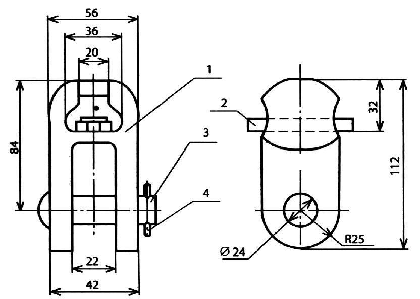Ушко двухлапчатое КС-013