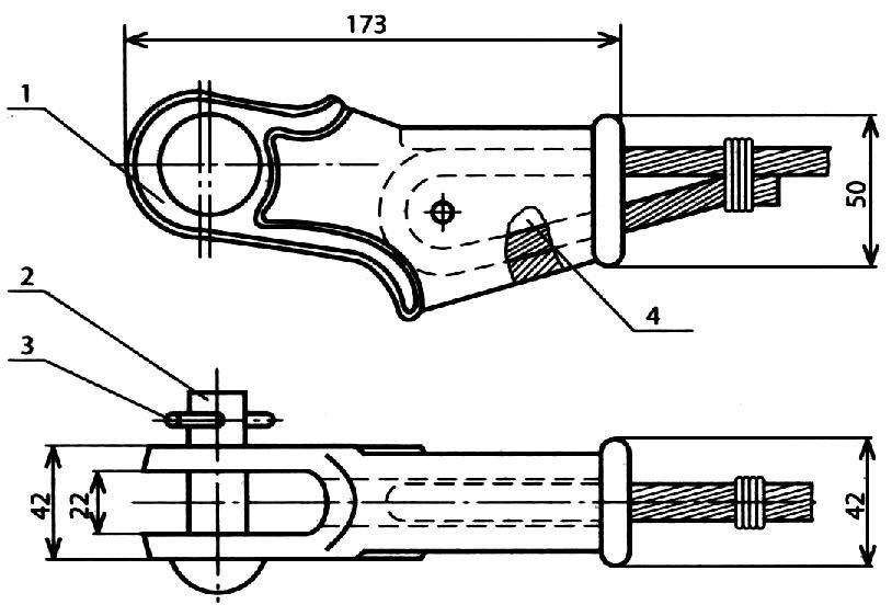 Зажим клиновой для серьги КС-035