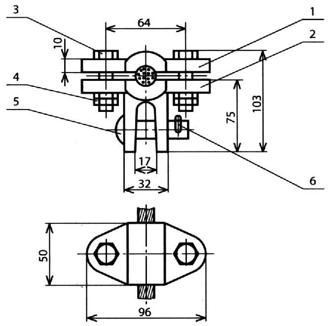 Зажим для одиночного троса КС-037 Зажим для одиночного троса КС-037